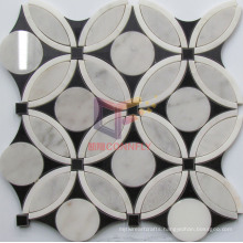 Flower Shape Water Jet Marble Mosaic Tile for Floor and Wall Use (CFW70)